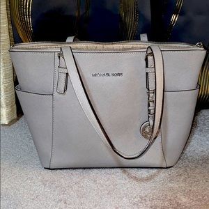 Gray Leather Michael Kors Bag